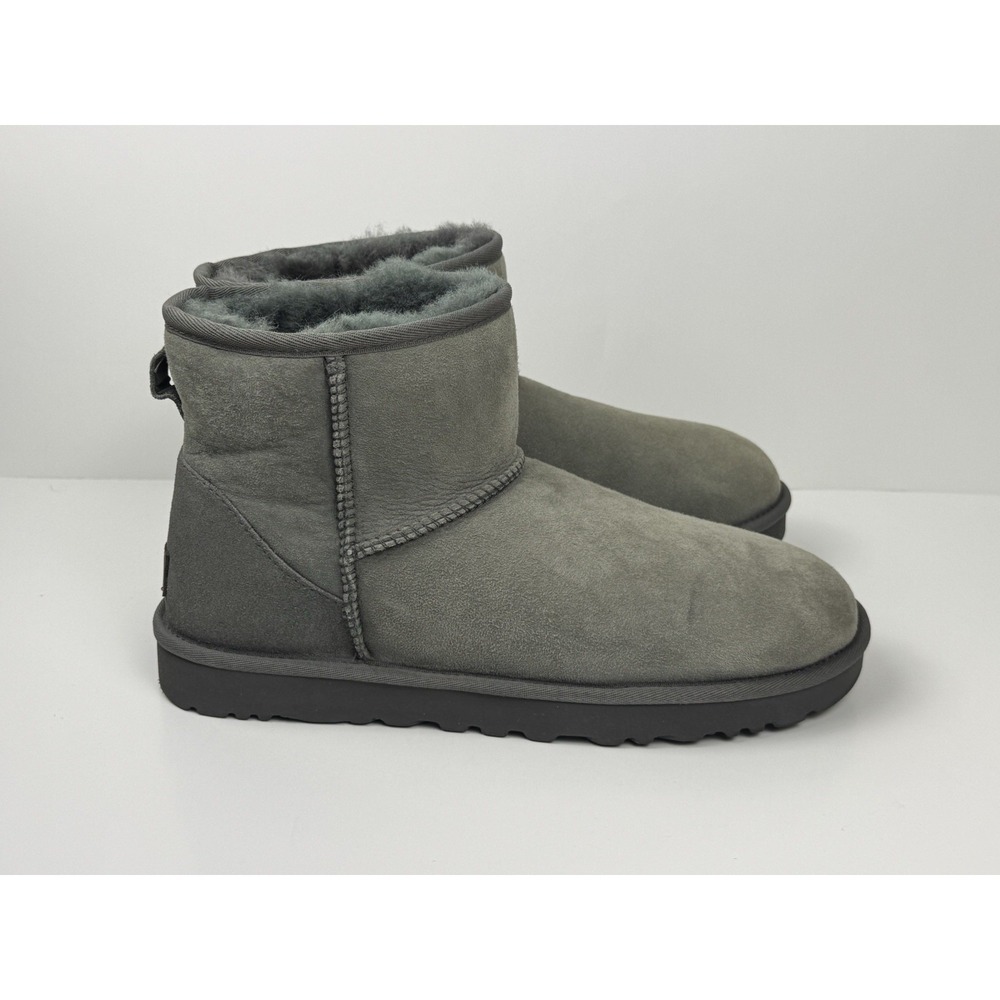 UGG Classic Mini II Sheepskin Wool Boots Women's Size 11 Grey W/1016222